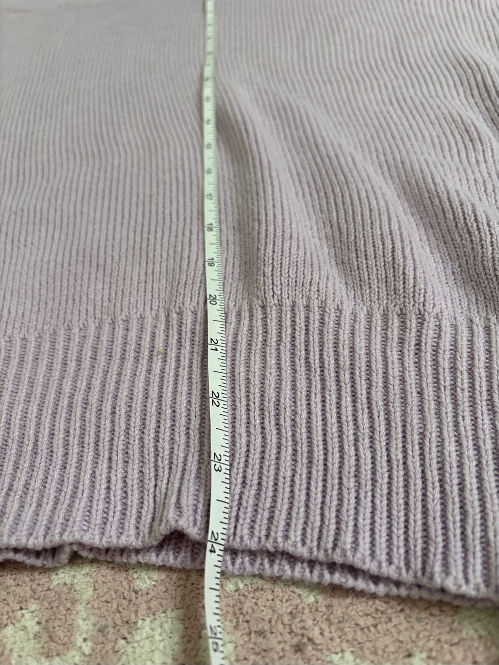 Pink Lily Lavender Crewneck Ribbed Knit Sweater - Picture 4 of 5